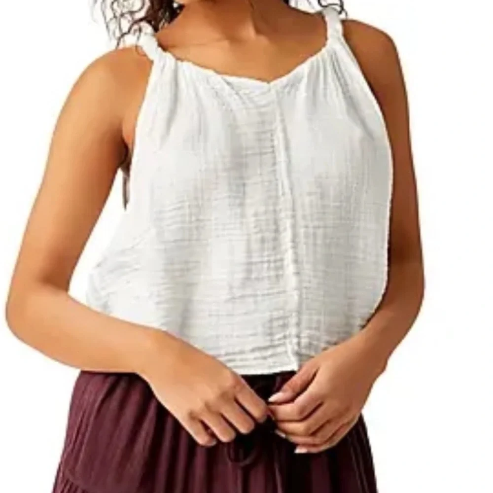 Free People Free-est Massima Reversible Gauze Top, Size Small